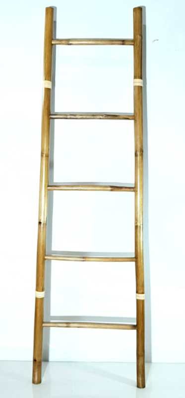Fine Asianliving Bamboe Ladder Naturel 45x180cm Handgemaakt in
