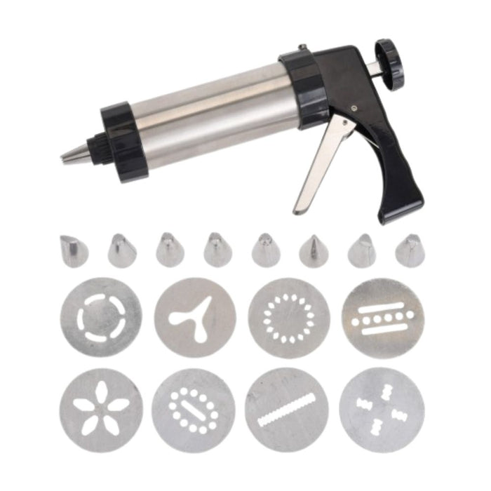 Excellent Houseware Garneerspuit RVS voor Decoratie Koekjes Opzetst...