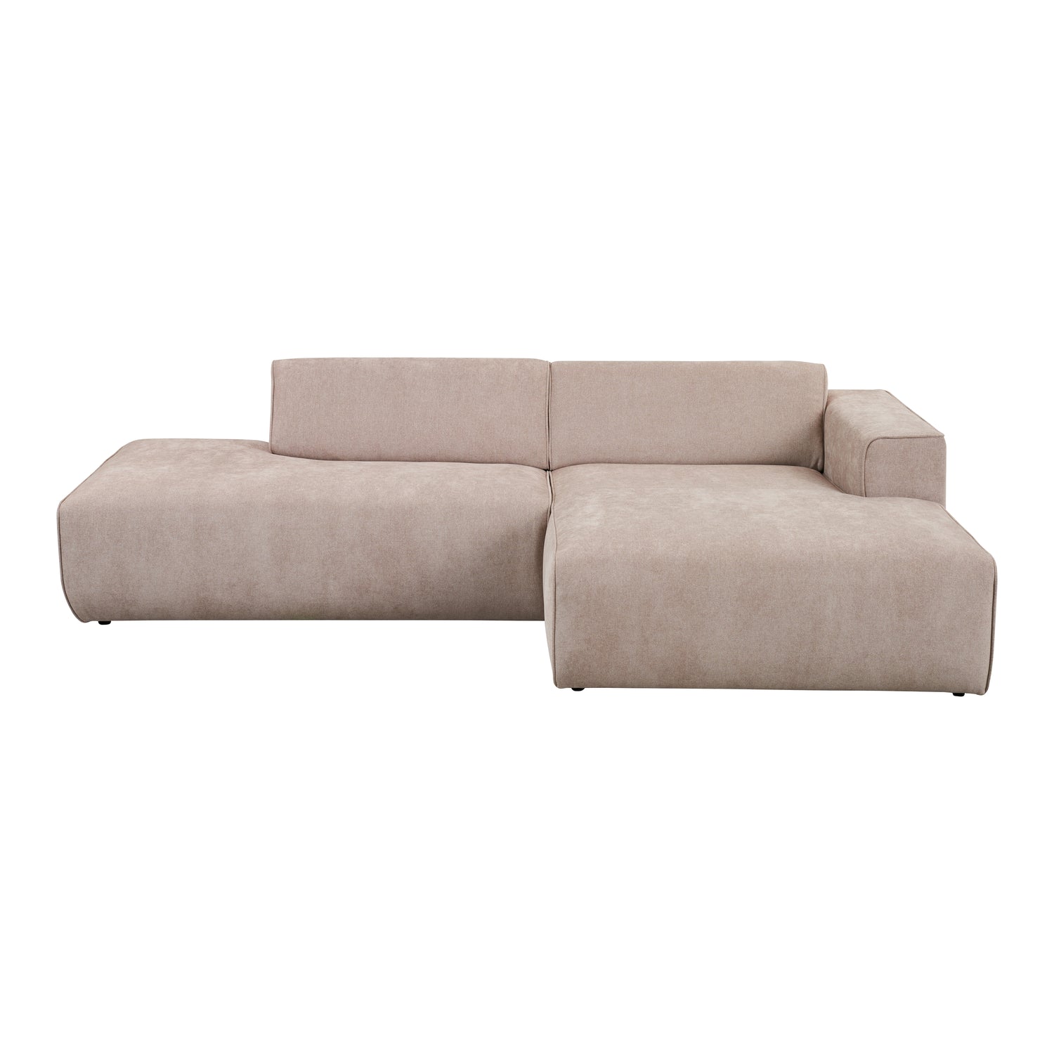 by fonQ Stretch Hoekbank met Chaise Longue Rechts - Beige