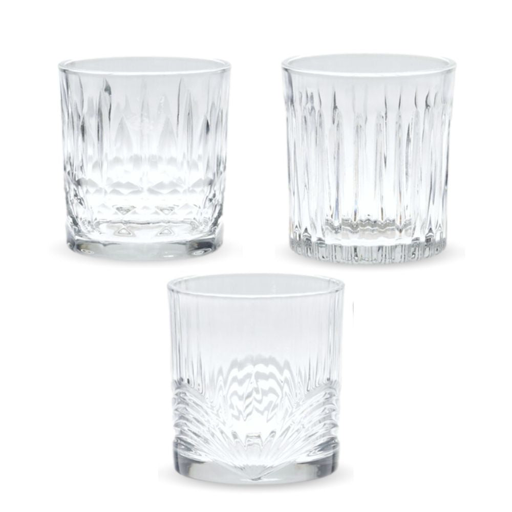 Orange85 Waterglazen 33 cl Set van 3 Chique Drinkglazen Transparant...