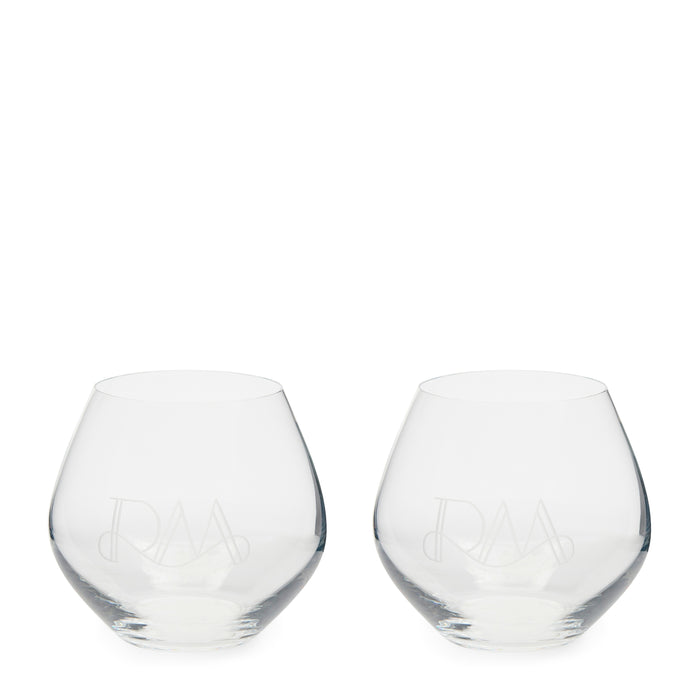 Riviera Maison Waterglazen Set met Tekst 2 Stuks - Glas - 440 ml
