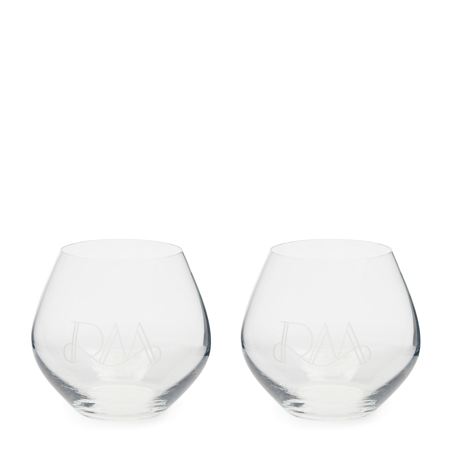 Riviera Maison Waterglazen Set met Tekst 2 Stuks - Glas - 440 ml