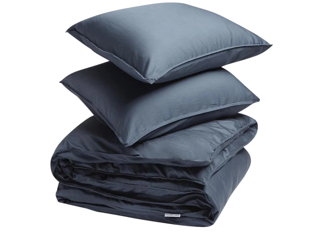 Yumeko overtrekset gewassen katoen satijn blue 260x220 + 2|60x70