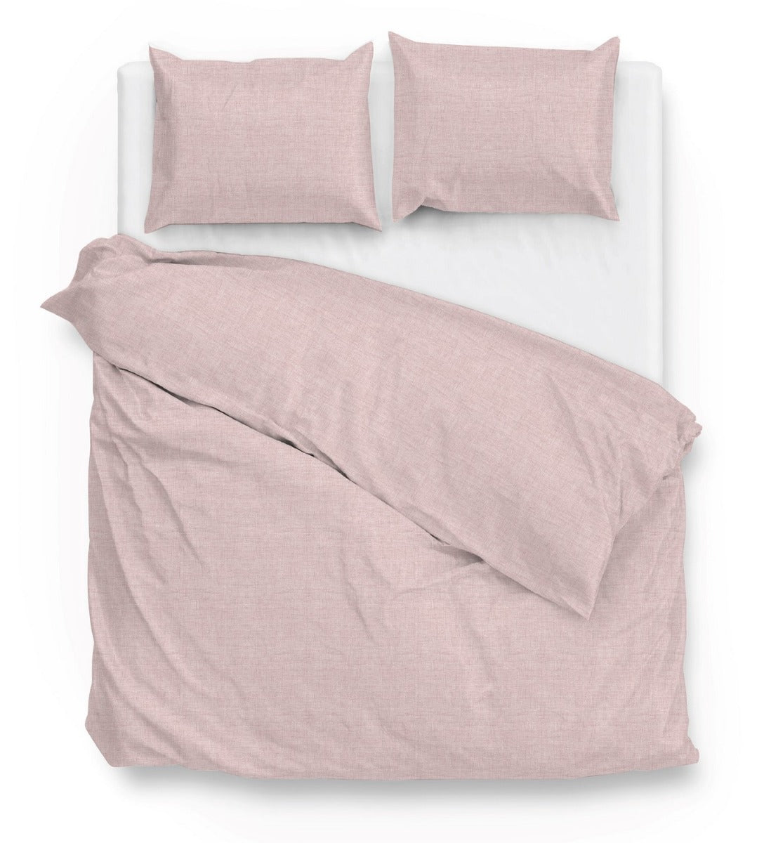Zo Home Dekbedovertrek Katoen Lino Linnen Look shell nude