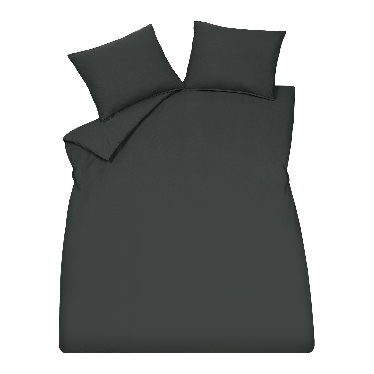 Vandyck Washed Cotton Dekbedovertrek 200 x 200/220 cm - Off Black