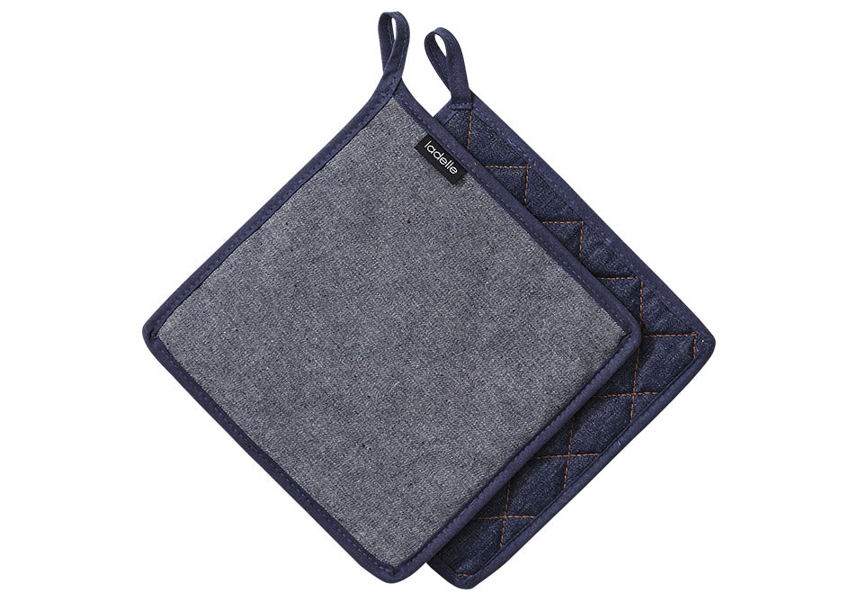 Pannenlappen - Denim Blue - 2 stuks - Ladelle