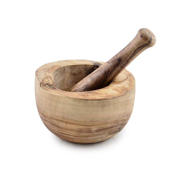 Bowls and Dishes Olijfhouten Vijzel 16 cm