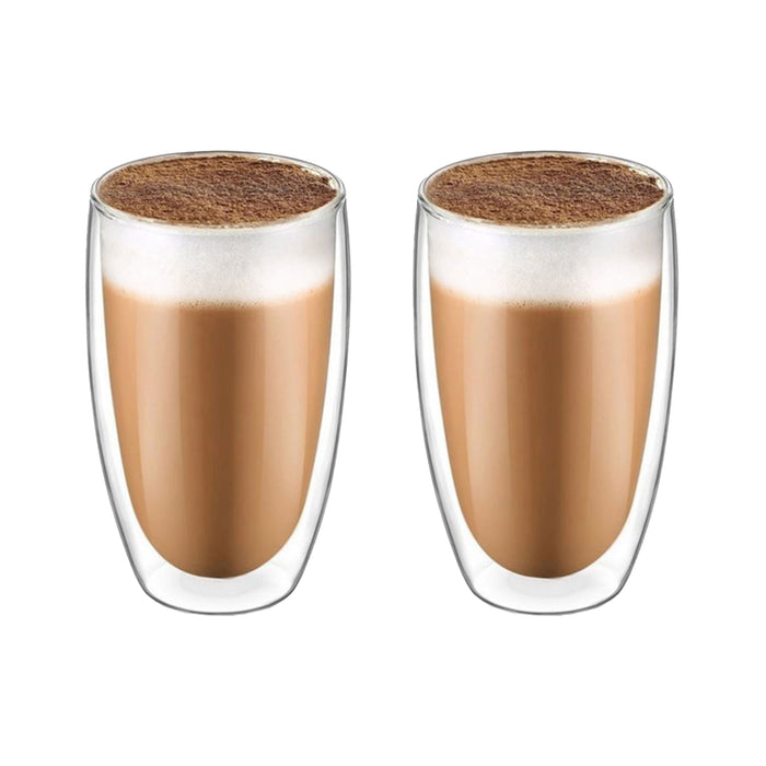 Krumble Latte Macchiato glas dubbelwandig 400ml - set van 2