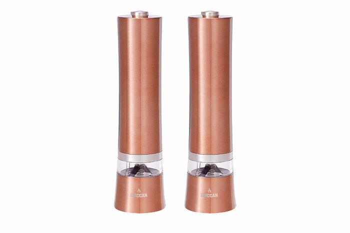 Buccan - Elektrische Peper en zoutmolen - Rosegoud - 2 stuks