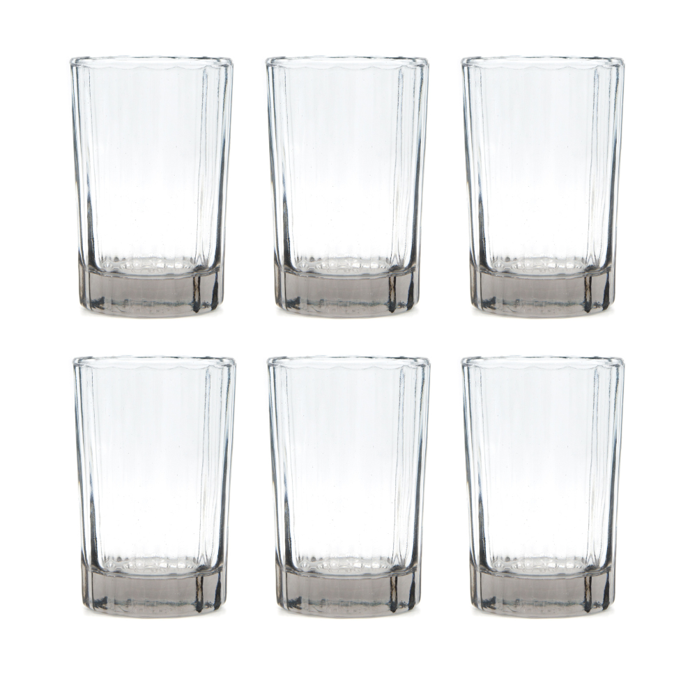 Brût Homeware, Set van 6 Water | Sap Glas 20 CL, helder