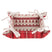 Clayre & Eef Broodmand 35x35x8 cm Rood Beige Katoen Kerst