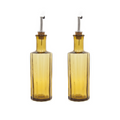 Brût Homeware, Set van 2 Olie|Azijn Fles set 30 CL, amber bruin
