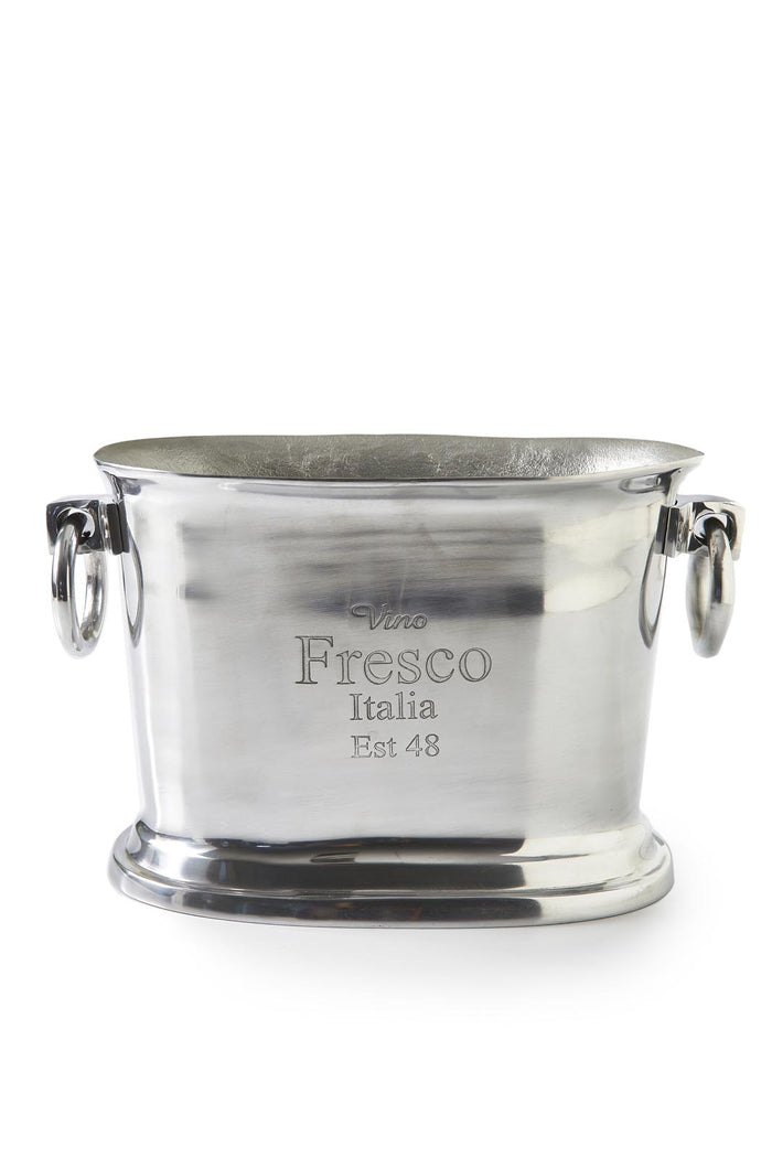 Rivièra Maison - Elegante Wijnkoeler in Zilver van Aluminium met Afmetingen 39x20x25 cm