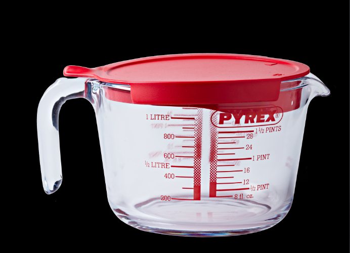 Pyrex - Maatbeker en Deksel, 1 liter - Pyrex | Classic Prepware