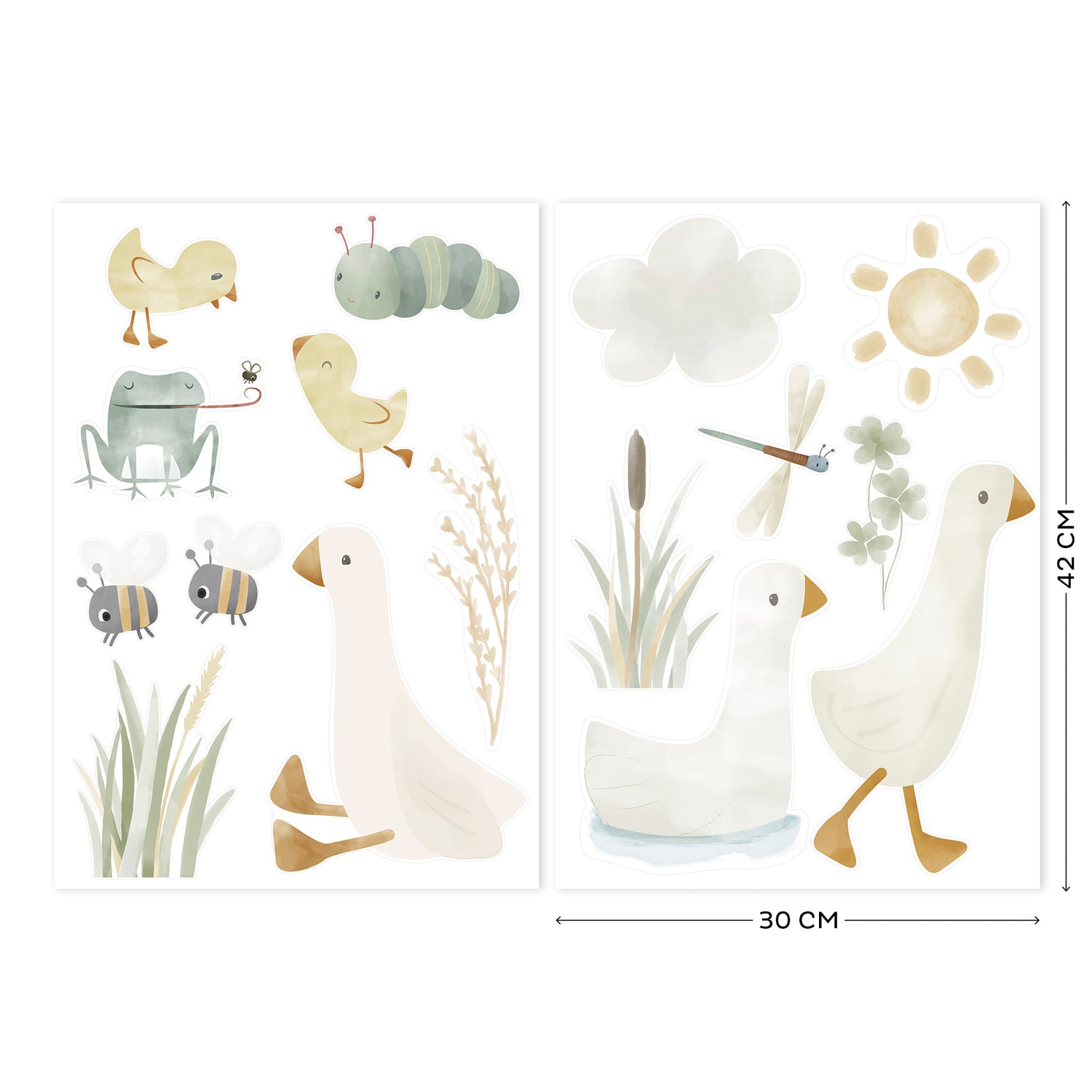 Little Dutch Little Goose Muurstickers - 42x30cm - Dieren en Ganzen
