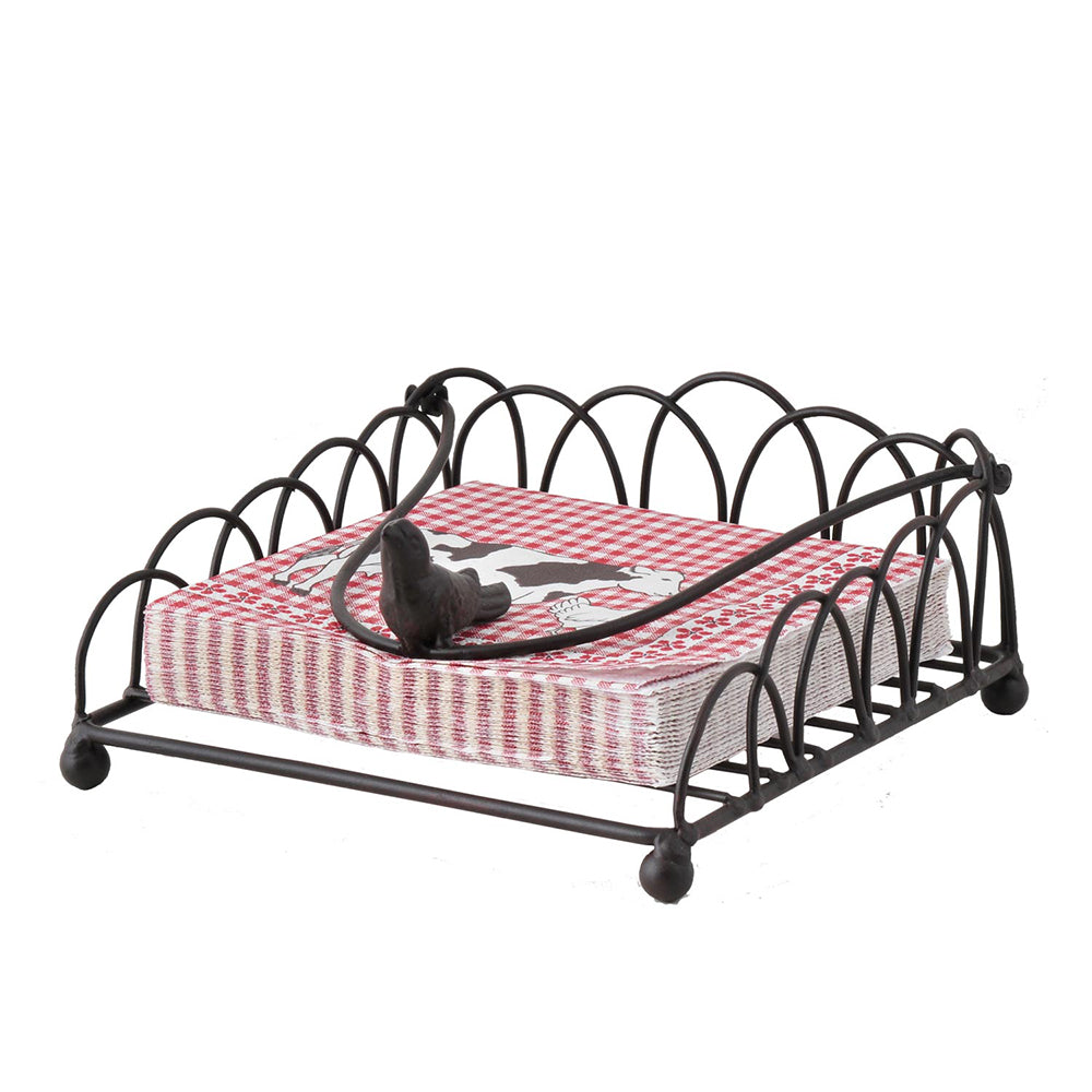 Clayre & Eef Servettenhouder 20x20x9 cm Bruin IJzer Zeehond