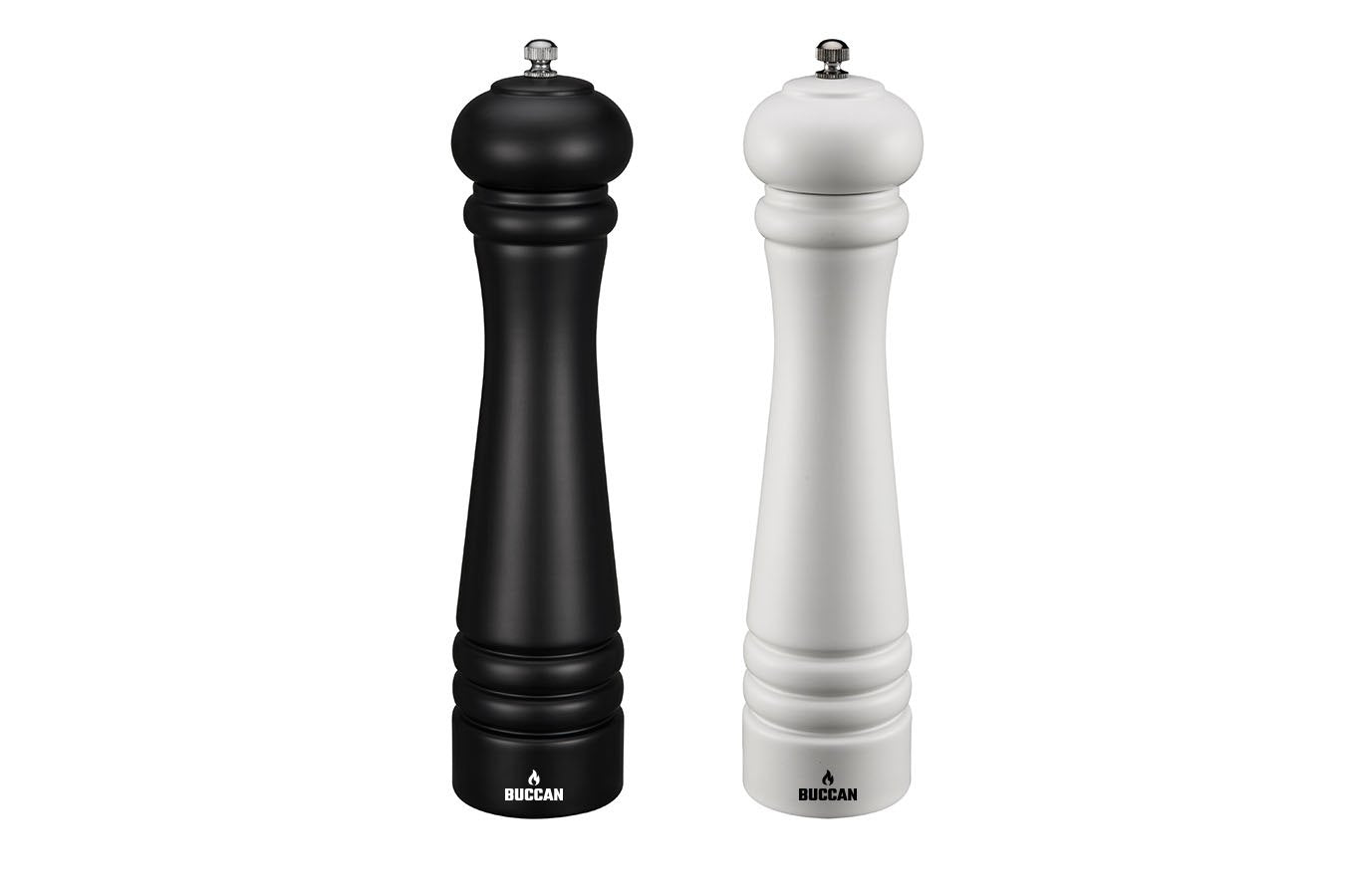 Buccan - Houten peper en zoutmolen - Zwart en wit