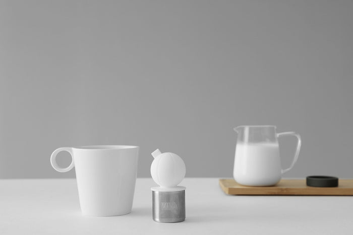 Viva Scandinavia   Drijvend Thee-ei 3.8x8 cm Wit