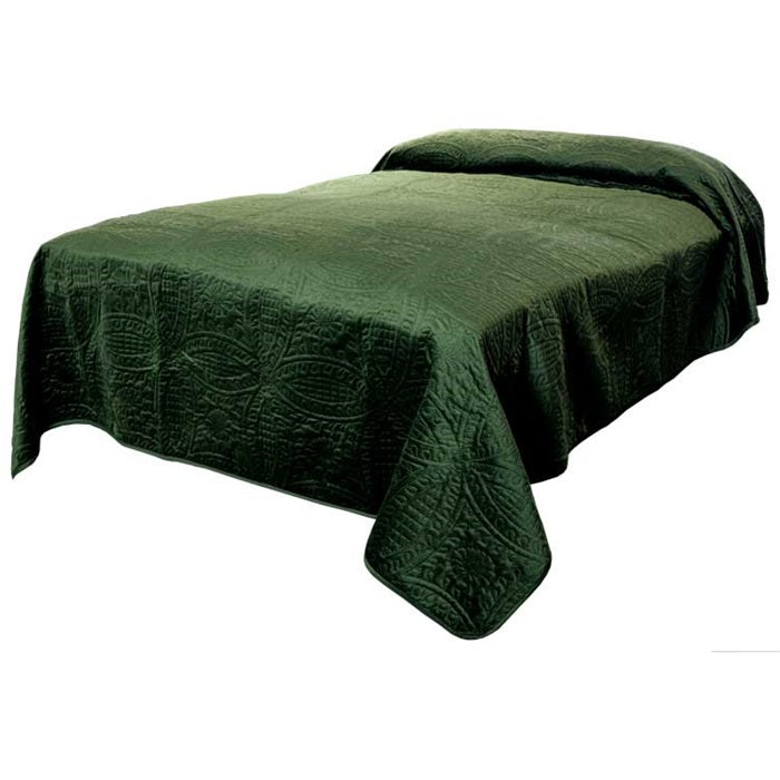 D- Unique Living - Bedsprei Veronica 240x280cm dark green