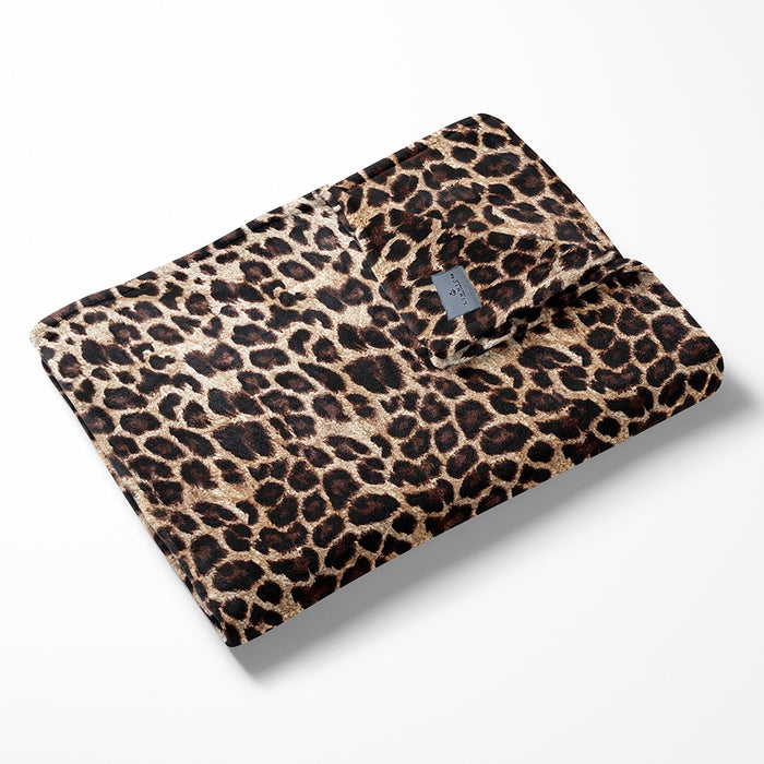 LINNICK Flanel Fleece Deken Leopard - bruin - 140x200cm