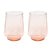 Return to Sender Roze, stapelbare waterglazen, large, set van 2