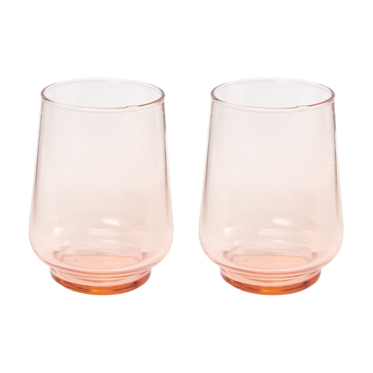 Return to Sender Roze, stapelbare waterglazen, large, set van 2