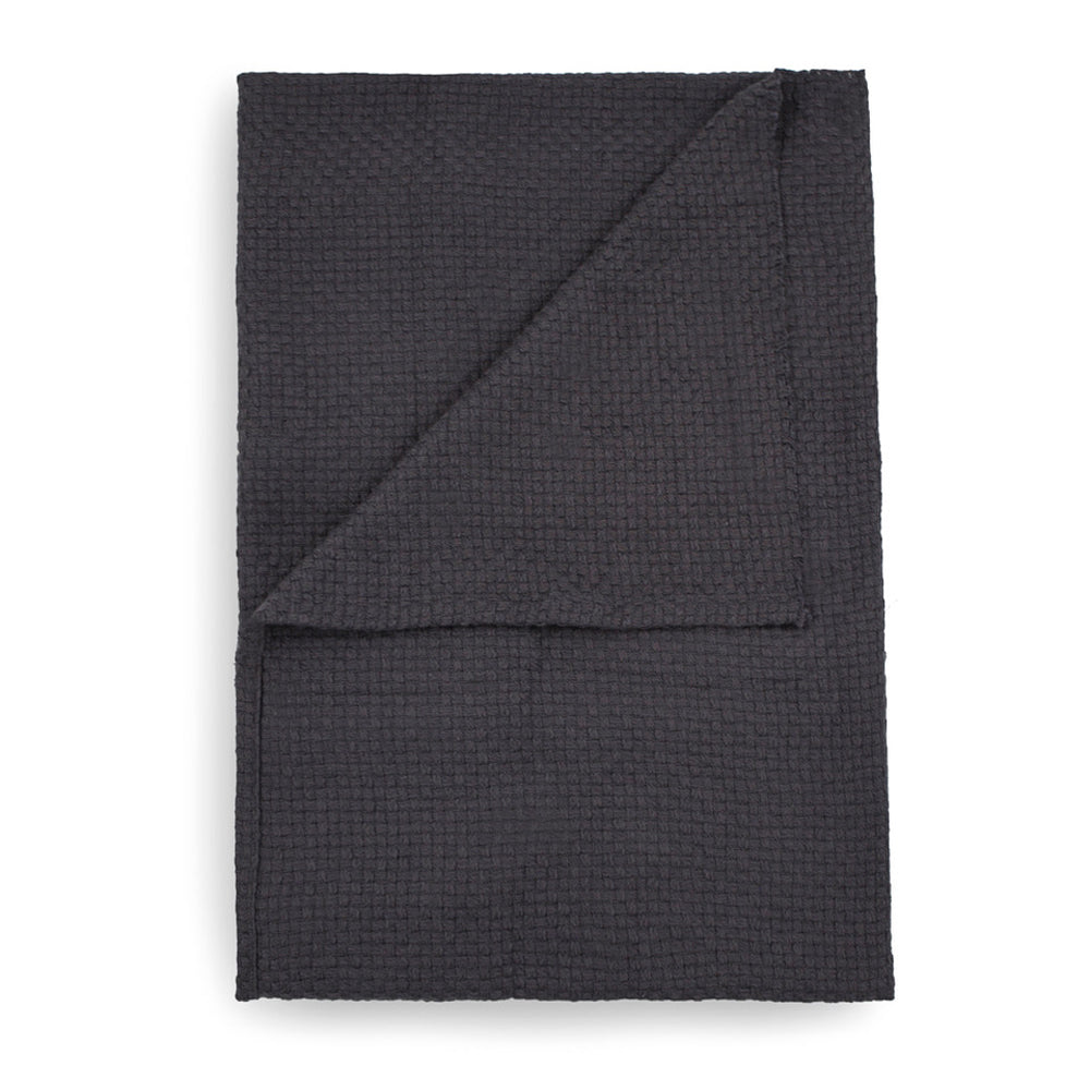 Yellow Wafel Stephanie Bedsprei Plaid - dark grey