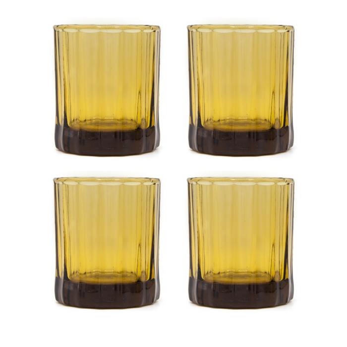 Brût Homeware, Set van 4 Tumbler 25 CL, amber