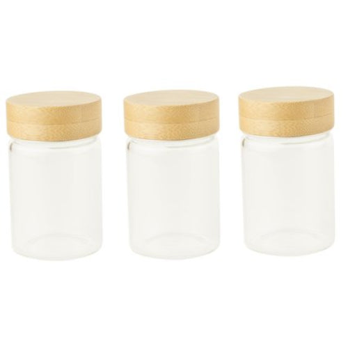 Pebbly - Kruidenpotjes, Set van 3 Stuks, Bamboe, 750 ML  - Pebbly