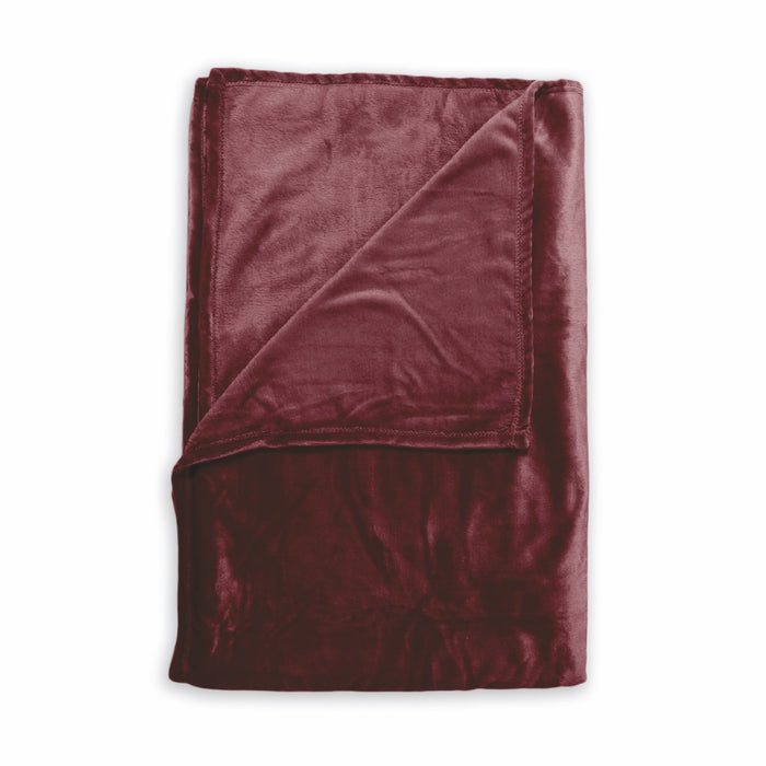 Zo Home Flanel Fleece Plaid Cara - bordeaux red - 140x200