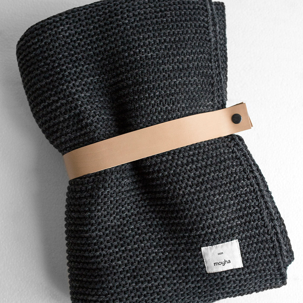 Moyha deken Warm Feeling - Antraciet