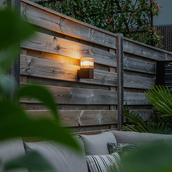 QAZQA Industriële buiten wandlamp roestbruin IP44 - Denmark