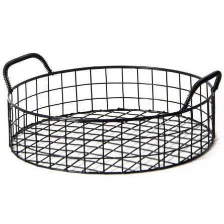 CASA DI ELTURO Fruitmand | Broodmand | Draadmand Zwart – Ø 31 cm