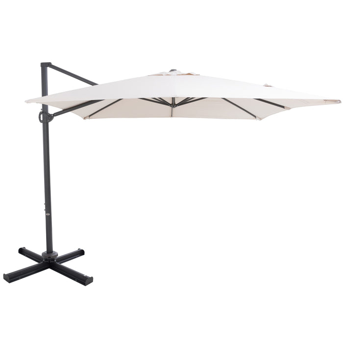 SORARA Roma Classic Zweefparasol 300 x 300 cm Zand