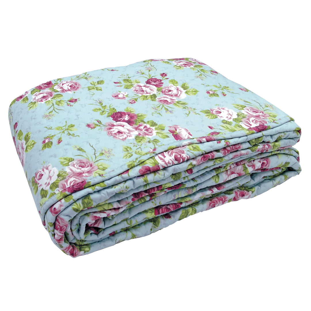 Lavandoux - Bedsprei|Quilt - Rose Garden Blue - 140x200 - 1-persoons