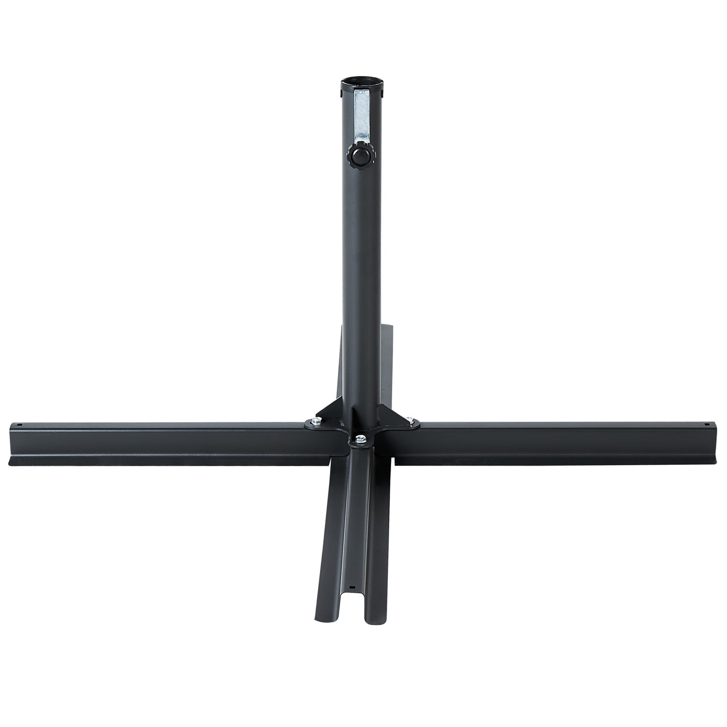 Beliani - VICCHIO - Parasolvoet - Zwart - Staal