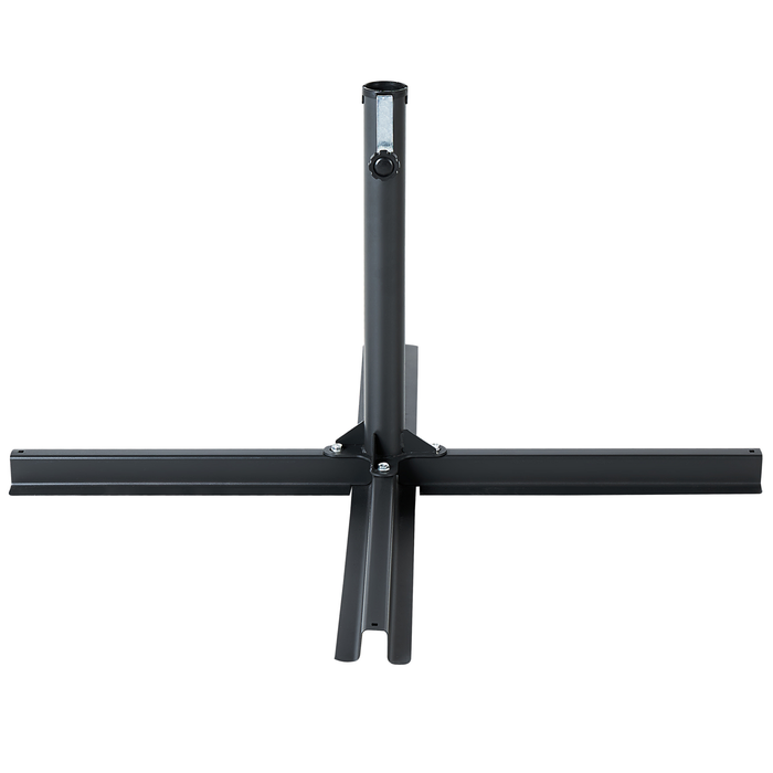 Beliani - VICCHIO - Parasolvoet - Zwart - Staal