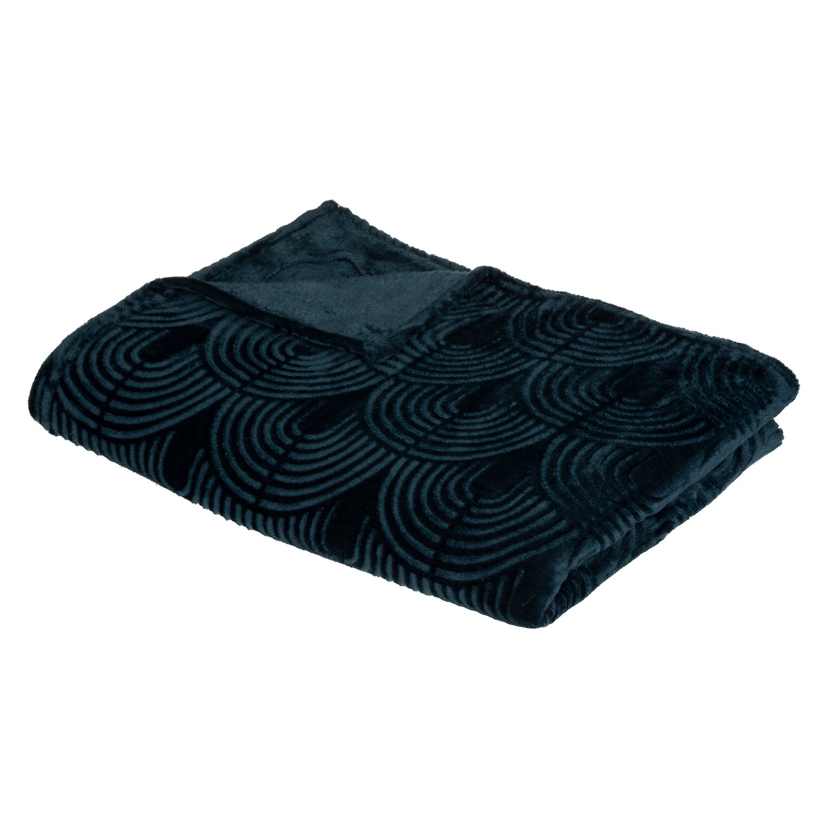 CASA DI ELTURO Flanellen fleece plaid Bloom Marine Blauw - XL 220 x