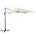 Beliani - MONZA - Zweefparasol - Beige|Donkergrijs - Polyester