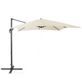 Beliani - MONZA - Zweefparasol - Beige|Donkergrijs - Polyester