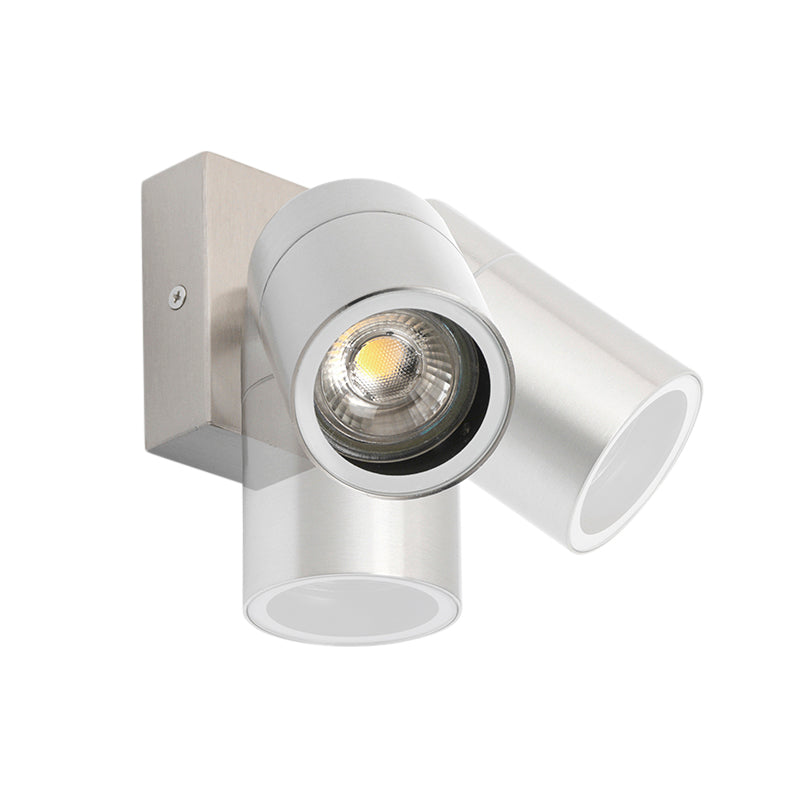 QAZQA Buitenwandlamp staal IP44 draai- en kantelbaar - Solo