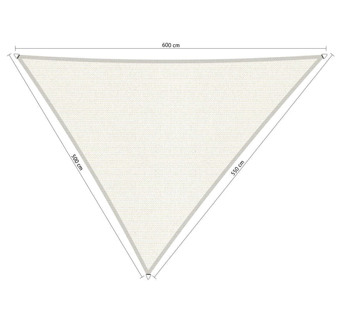 Shadow Comfort   driehoek 5x5,5x6m Arctic White