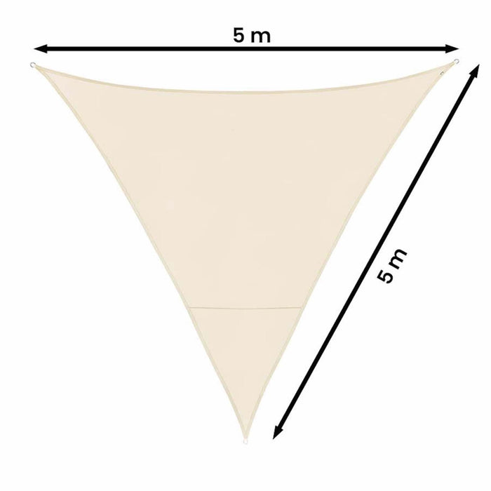Feel Furniture - Schaduwdoek - Zonwering - Driehoek - 5 m - creme