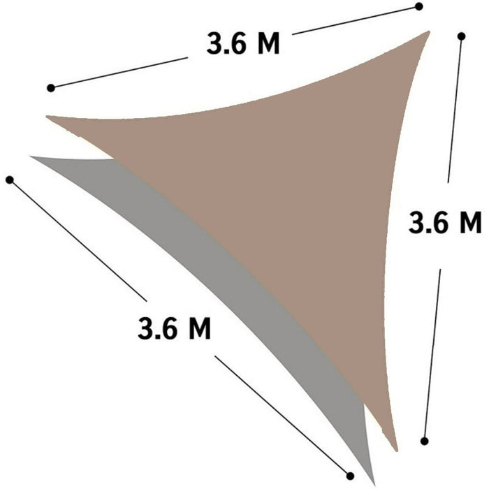 Orange85 Schaduwdoek Zonneluifel Driehoek 3,6 meter Bruin Polyester