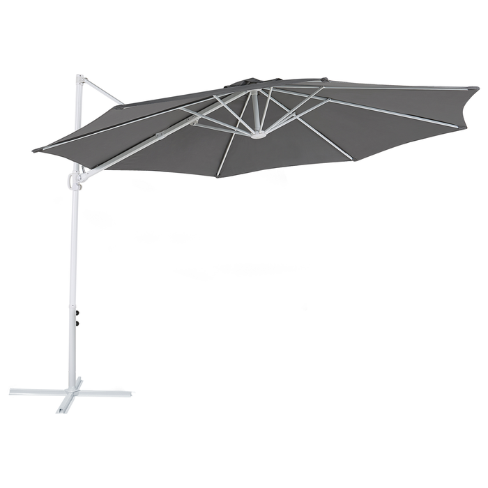 Beliani - SAVONA II - Zweefparasol - Grijs - Polyester