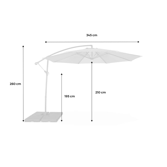 sweeek - Zweefparasol rond 350cm