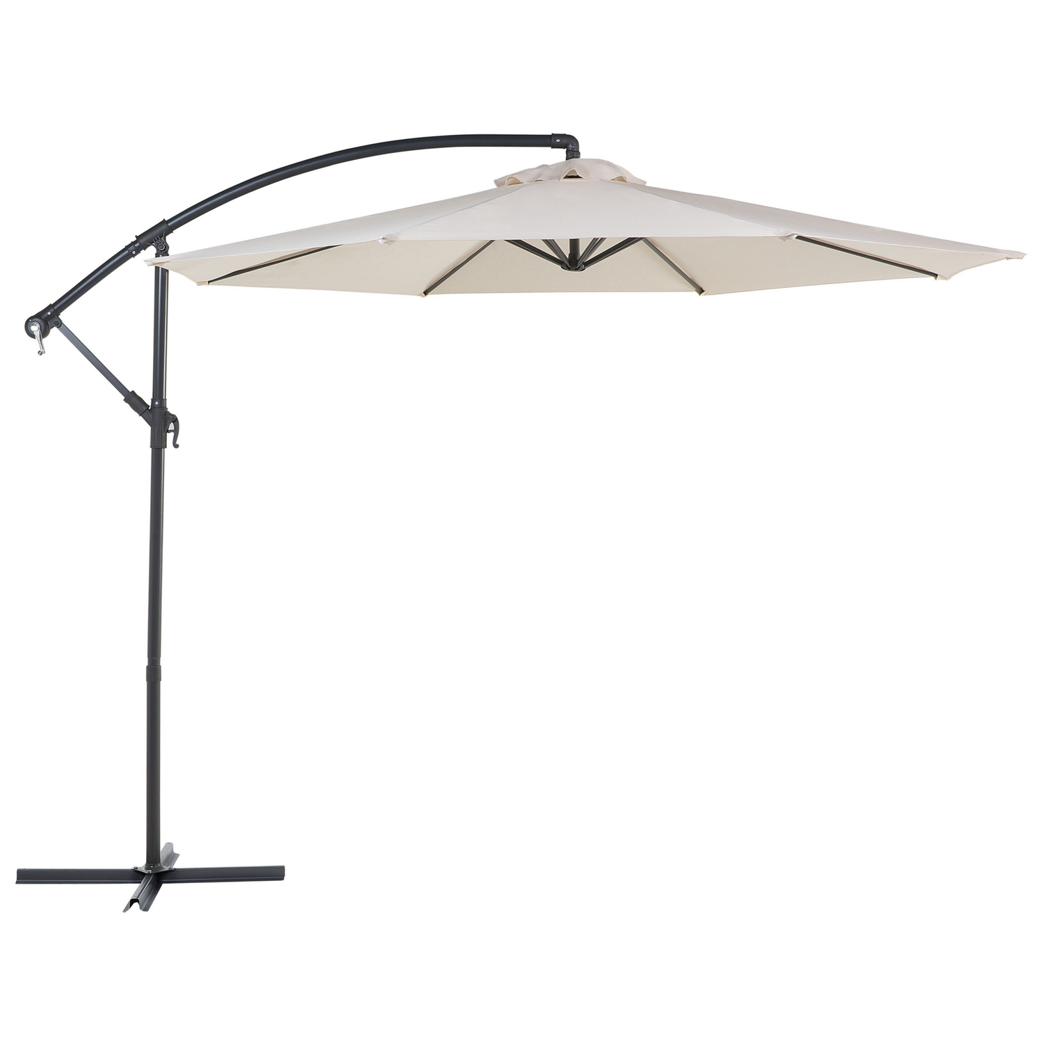 Beliani - RAVENNA - Zweefparasol - Lichtbeige - Polyester