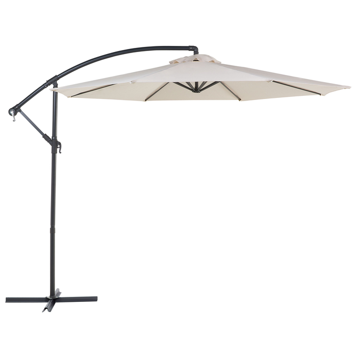 Beliani - RAVENNA - Zweefparasol - Lichtbeige - Polyester