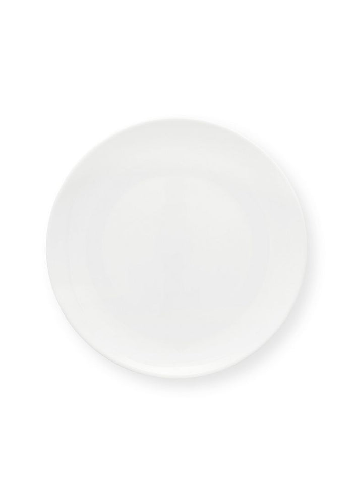 vtwonen Borden - Wit - Set van 4 - Porselein - Ø 25.5cm