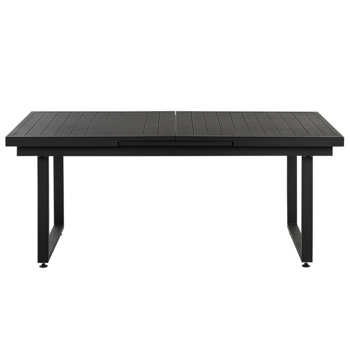 Beliani-VALCANETTO -Tuintafel-Zwart-90 x 180|240 cm-Aluminium